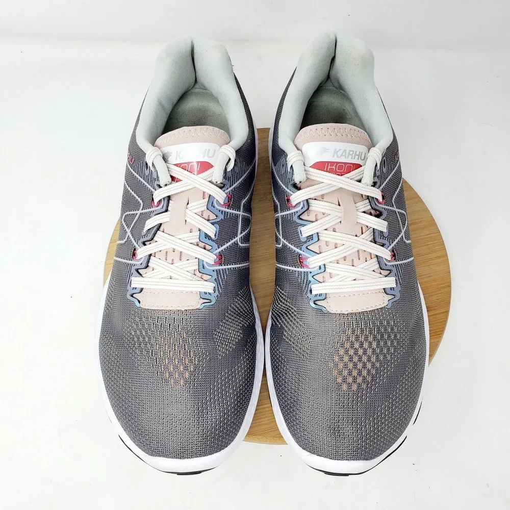 Karhu Running Shoes Womens 10.5 Ikoni Ortix Grey‎ Lace Up Athletic Sneaker